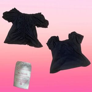 Black shirt with tie